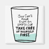 自己感動的愛と自己に関する気に引用文 マグネット (正面)