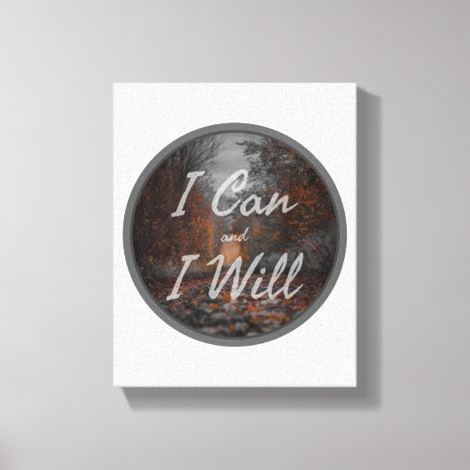 自己感動的愛のための朝の引用文 キャンバスプリント (正面)