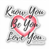 自己感動的愛は自分を愛する® シール (正面)