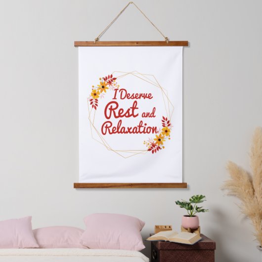 自己感動的認の肯定 吊り下げ型タペストリー (寝室)