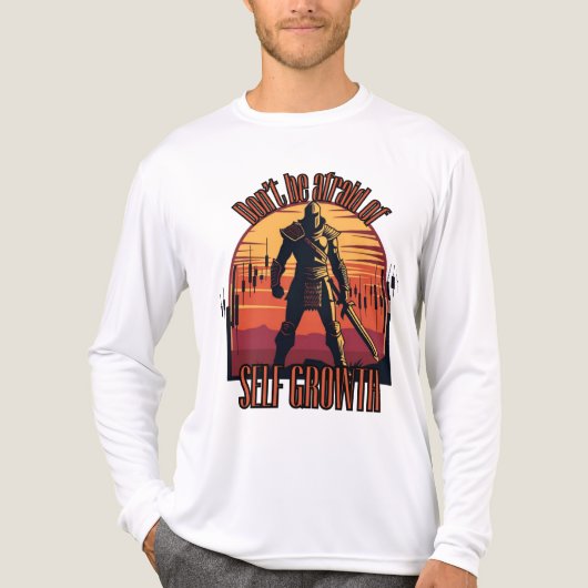 自己成長を恐れるな | トレードのモチベーション トライブレンドTシャツ (正面)