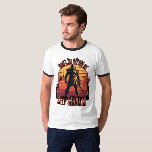 自己成長を恐れるな | トレードのモチベーション Tシャツ (正面フル)