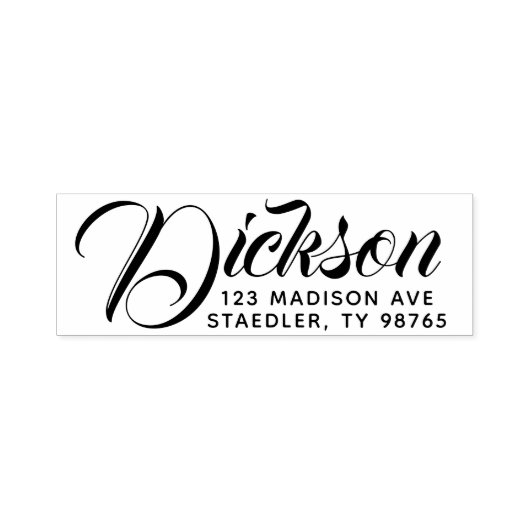 自己手書き名住所スタンプ書道 セルフインキングスタンプ (デザイン)