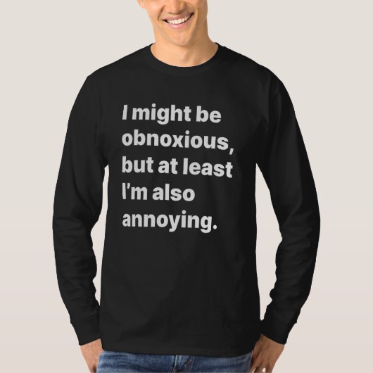 自己控えめ内向的な超薄型タイポグラフィ Tシャツ (正面)