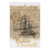 自己改善引用文モダンエレガントテンプレート表 ミニクリップボード (裏面)