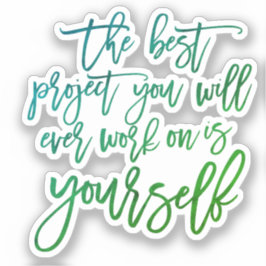 自己救済引用文、プロジェクトの感動的ことわざ シール