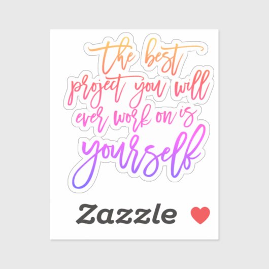 自己救済引用文、プロジェクトの感動的ことわざ シール (シート)