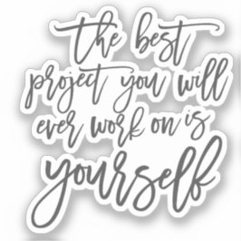 自己救済引用文、プロジェクトの感動的ことわざ シール