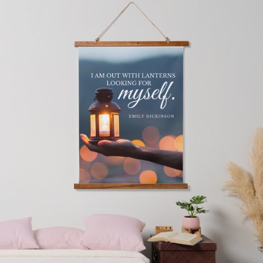 自己検出感動的引用文 吊り下げ型タペストリー (寝室)