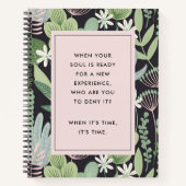 自己検出植物用のジャーナリングプロンプト ノートブック (正面)