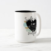 自己気には利己的ではない ツートーンマグカップ (正面右)