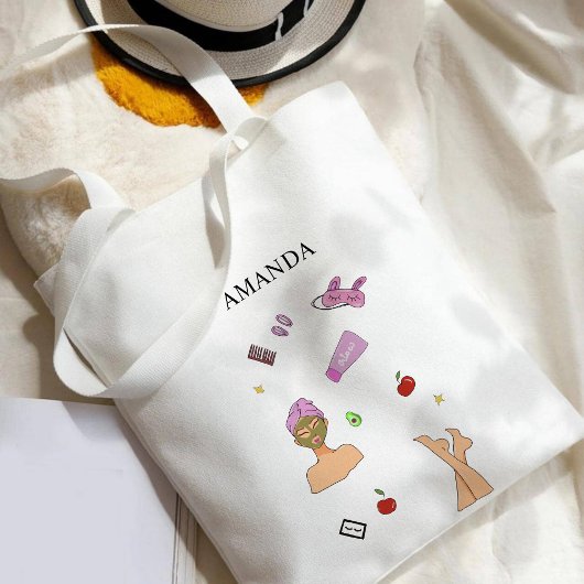 自己気に、ファッションイラストレーション トートバッグ