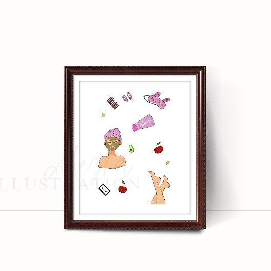 自己気に、ファッションイラストレーション ポスター