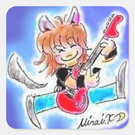 自己満足?なんちゃってギター スクエアシール (正面)