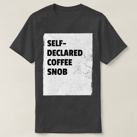 自己申告コーヒースヌブ Tシャツ (デザイン正面)