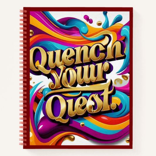 「自己発見の旅」「新たな高みに到達」 ノートブック (正面)