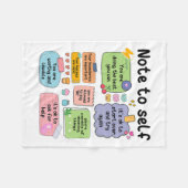 自己精神保健学校心理学者への注意1 フリースブランケット (正面(横))