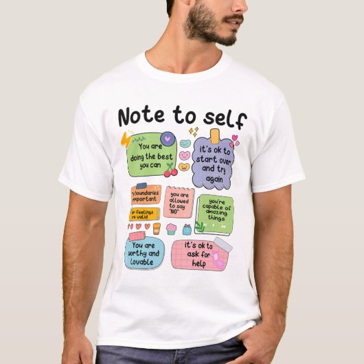 自己精神保健学校心理学者への注意1 Tシャツ (正面)