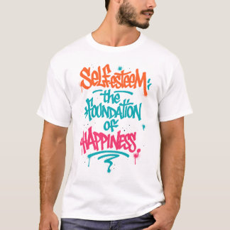 自己肯定感と幸福 Tシャツ