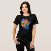 自己肯定感は鋭意製作中 トライブレンドTシャツ (正面全面)