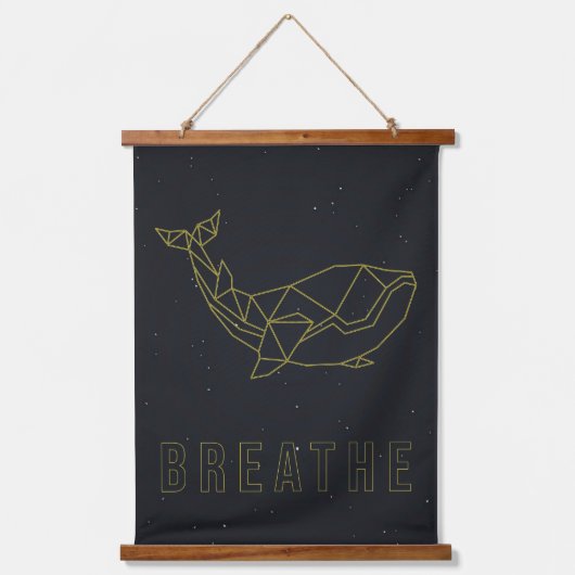 自己肯定気にのポスター折り紙ホエールブレス 吊り下げ型タペストリー (正面)