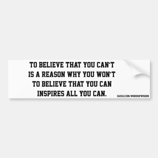 自己自信 バンパーステッカー (正面)