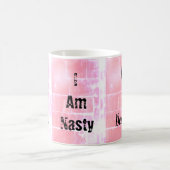 自己表現文字素朴ピンク背景デザイン コーヒーマグカップ (中央)