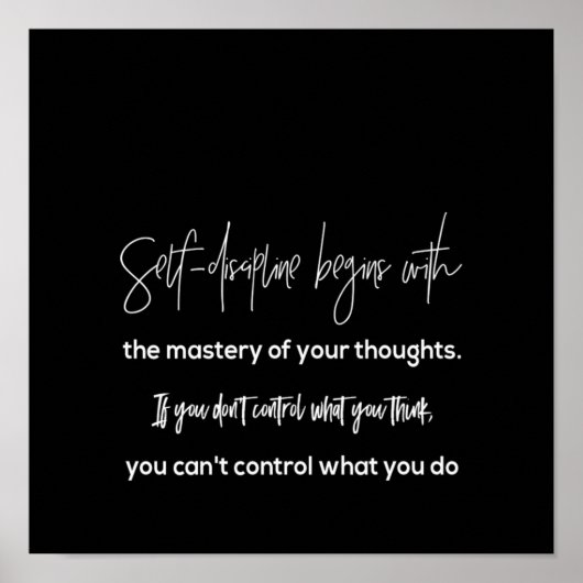 自己規律は、あなたの能力を習得することから始まる ポスター (正面)