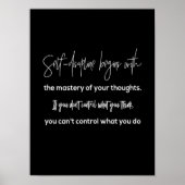 自己規律は、あなたの能力を習得することから始まる ポスター (正面)