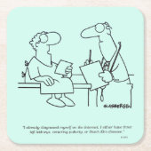 自己診断 スクエアペーパーコースター (正面)