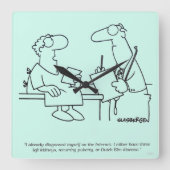 自己診断 スクエア壁時計 (正面)