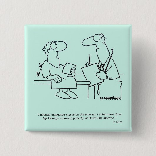 自己診断 缶バッジ (正面)