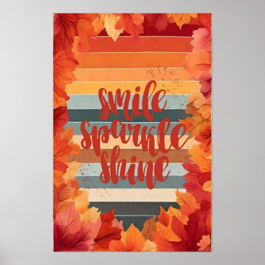 自己、やる気を起こさせるスマイル、輝き、輝き ポスター (正面)