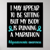 自律神経障害ポットターコイズリボン自律神経障害 ポスター (正面)