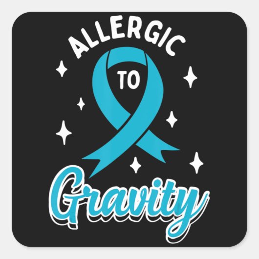 自律神経障害ポット認識度Tシャツ40 スクエアシール (正面)