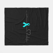 自律神経障害性心拍EKG NCS強いポットM フリースブランケット (正面(横))