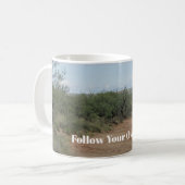 自後を追分のパス砂漠ハイキングトレイル写真 コーヒーマグカップ (正面左)