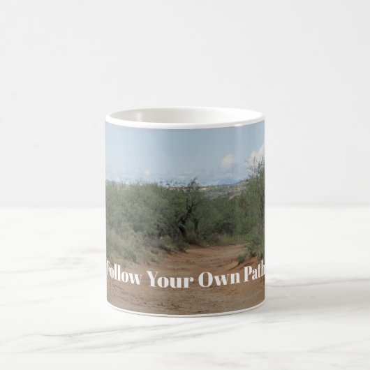 自後を追分のパス砂漠ハイキングトレイル写真 コーヒーマグカップ (中央)