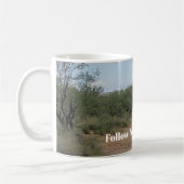 自後を追分のパス砂漠ハイキングトレイル写真 コーヒーマグカップ (左)