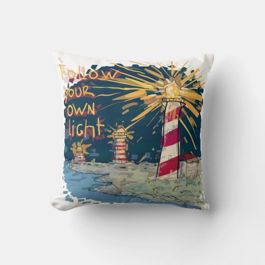 自後を追分の光 クッション (正面)