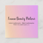 自後を追分のInstagramビジネス/個人トレンディー コーリングカード (裏面)