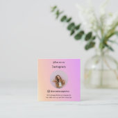 自後を追分のInstagramビジネス/個人トレンディー コーリングカード (スタンド正面)