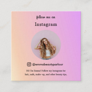 自後を追分のInstagramビジネス/個人トレンディー コーリングカード