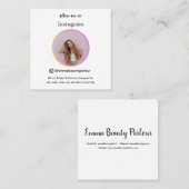 自後を追分のInstagramビジネス/個人トレンディー コーリングカード (正面/裏面)