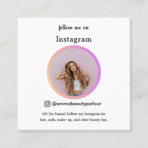 自後を追分のInstagramビジネス/個人トレンディー コーリングカード