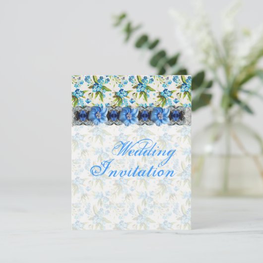 自忘れ分の結婚式招待状カード 招待状 (スタンド正面)