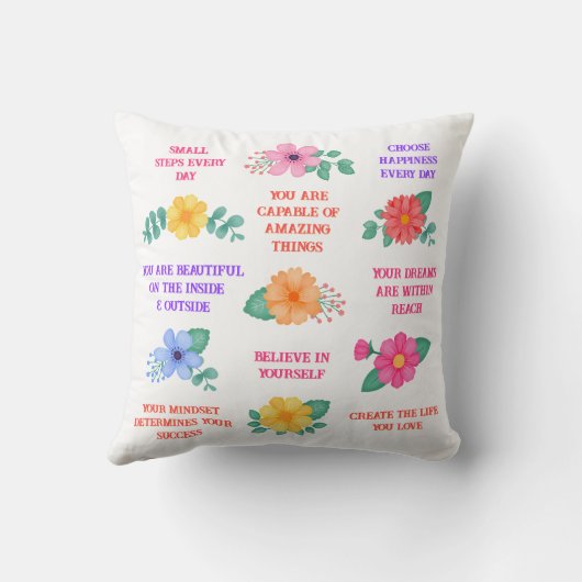 自感動的やる気を起こさせる分の引用文 クッション (裏面)