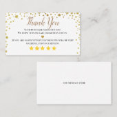 自感謝してい家製の金ゴールドハート 名刺 (正面/裏面)