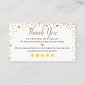 自感謝してい家製の金ゴールドハート 名刺 (正面)