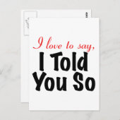 自慢してやるよ「そう言ったでしょ」 ポストカード (正面/裏面)